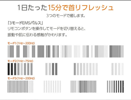 PGG ネックマッサージャー ヒートネック EMS コードレス　【リモコン 軽量 ミニ 首 肩 温熱 低周波パルス搭載 健康 グッズ モデル プレゼント ギフト】